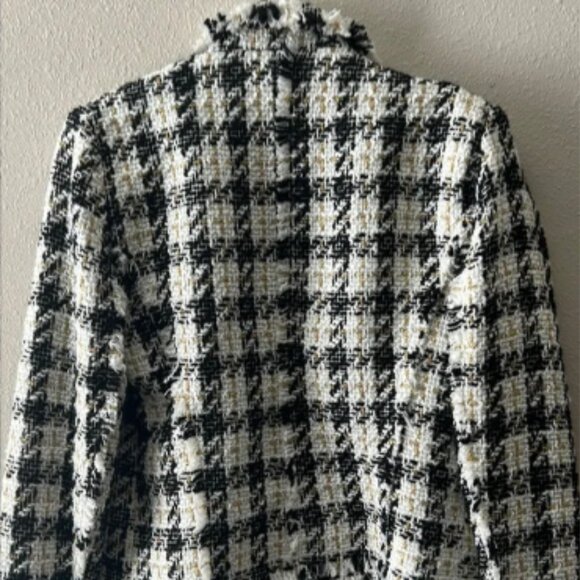 House of Harlow 1960 Black and White Houndstooth Blazer - Picture 2 of 4